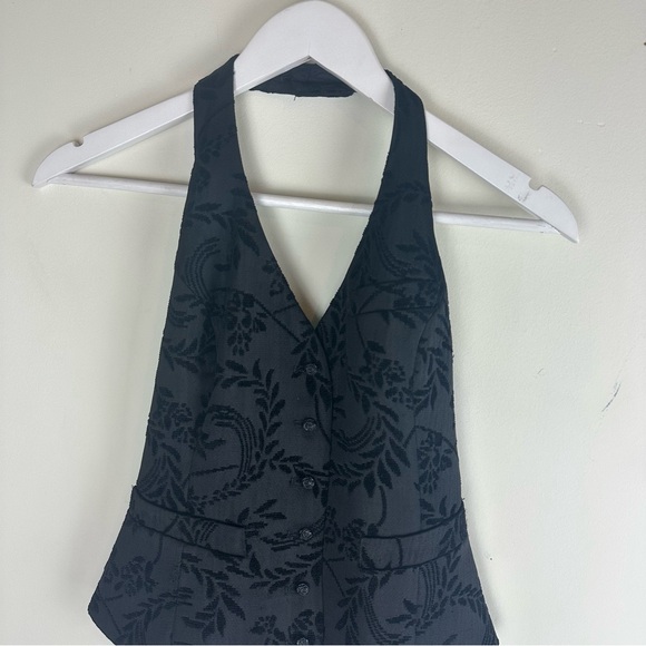 Anne Fontaine Black Brocade Vest - Picture 3 of 10